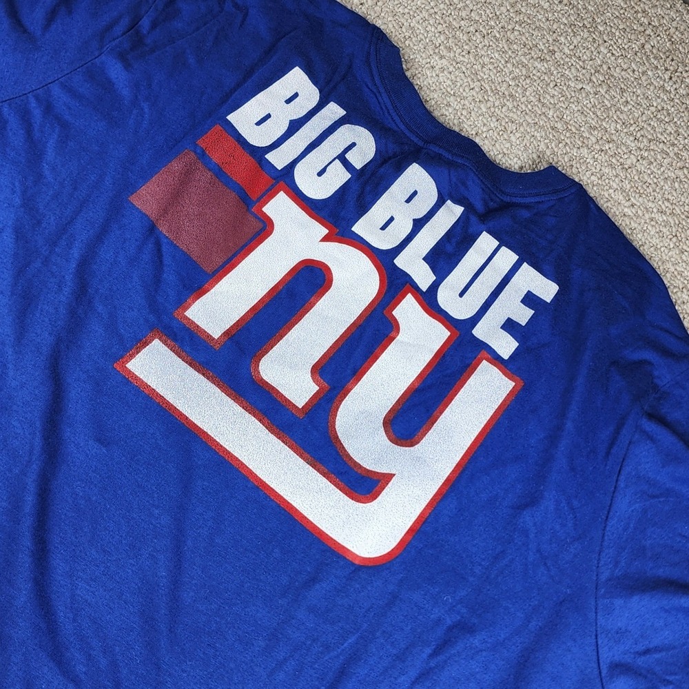 Nike New York Giants T-Shirt XXL NFL Team Apparel Short Sleeve Blue Tee New